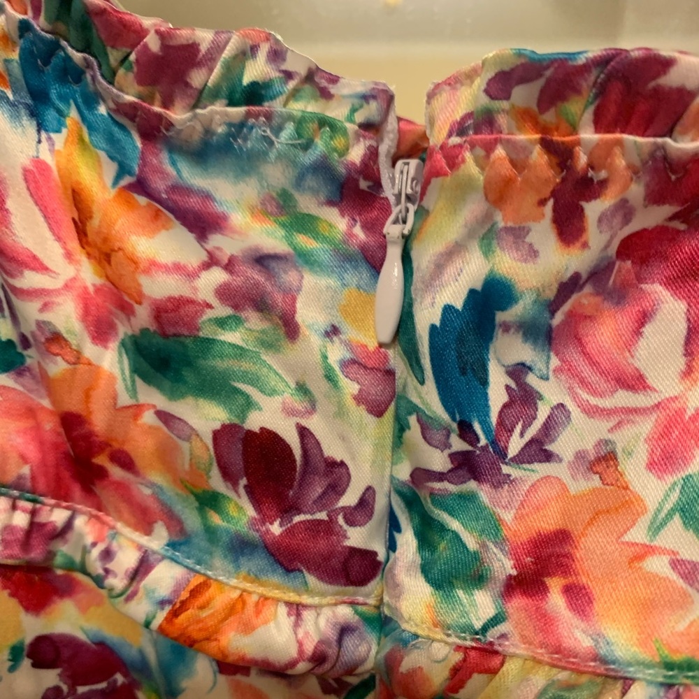 For Love and Lemons Floral Watercolor Bodysuit NWT - Picture 11 of 14